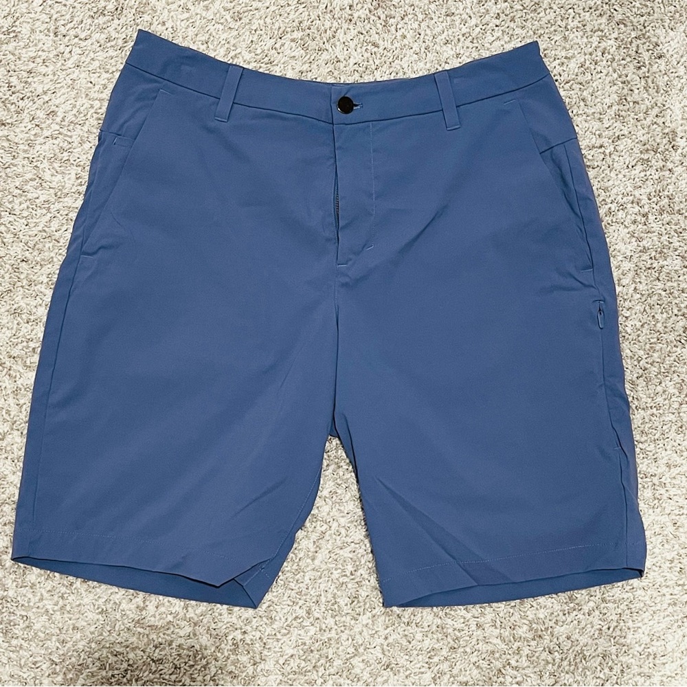lululemon athletica Men's Flat-Front Performance Shorts in Blue
